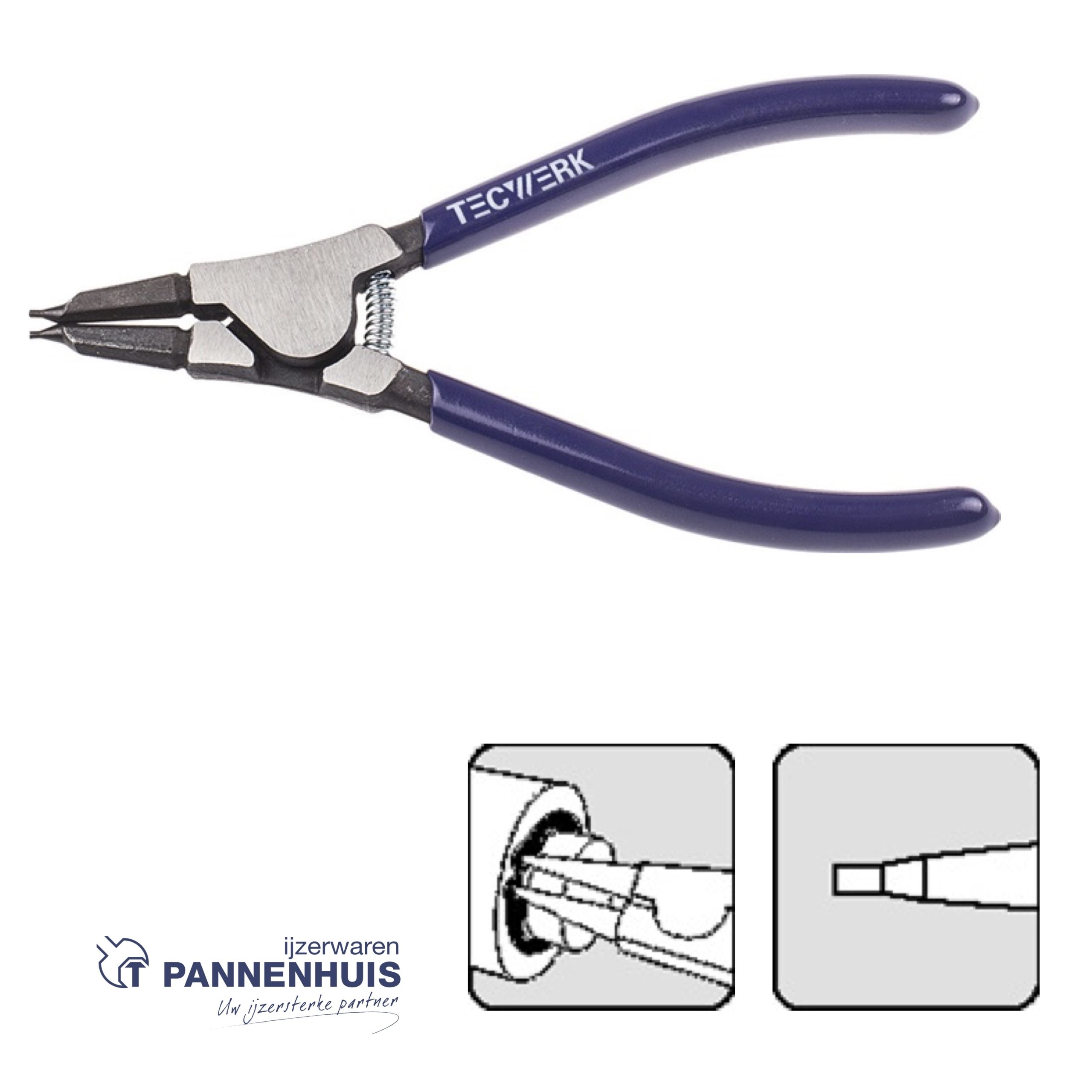 Tecwerk Borgringtang A 1 voor assen d. 10-25 mm gepolijst
