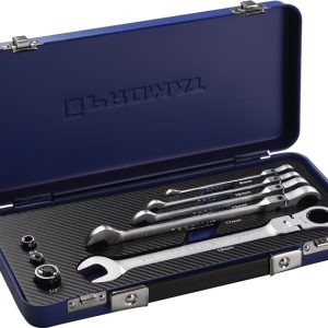 Promat Steekringratelsleutelset 8-delig sleutelwijdtes 8-19 mm ringzijde flexibel