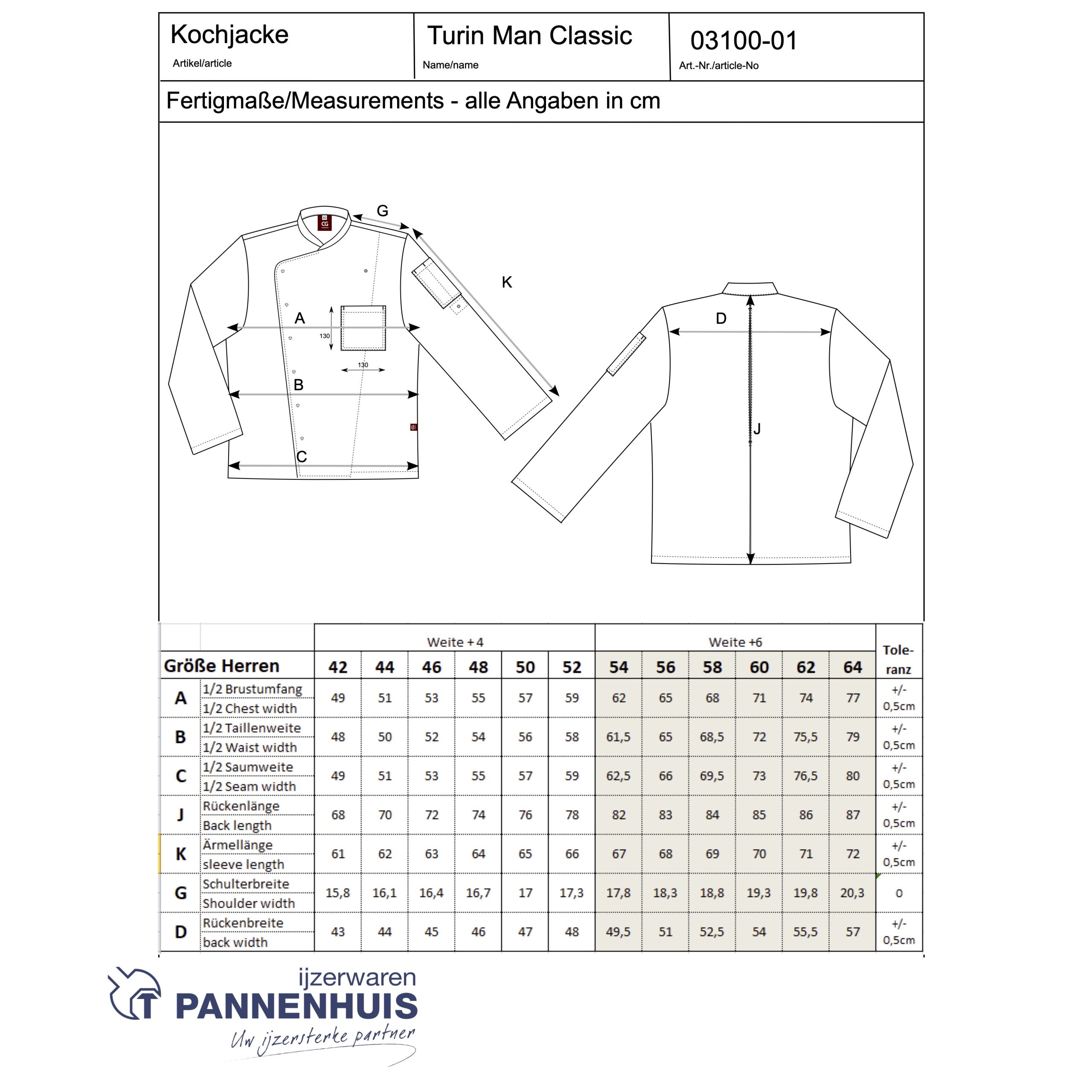 Koksvest wit - Afbeelding 3