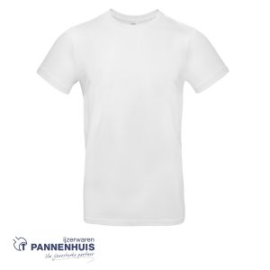 t-shirt O-hals heren wit