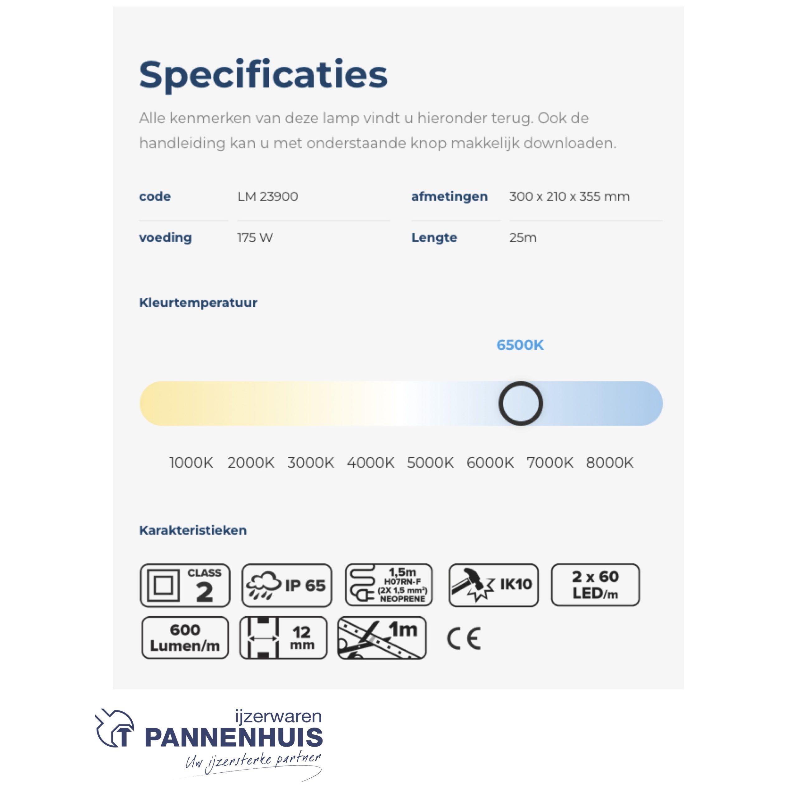 Lumx LED lichtslang DUO FLUOR op haspel 25m - 2x60led/m - H=6,5mm - Afbeelding 4