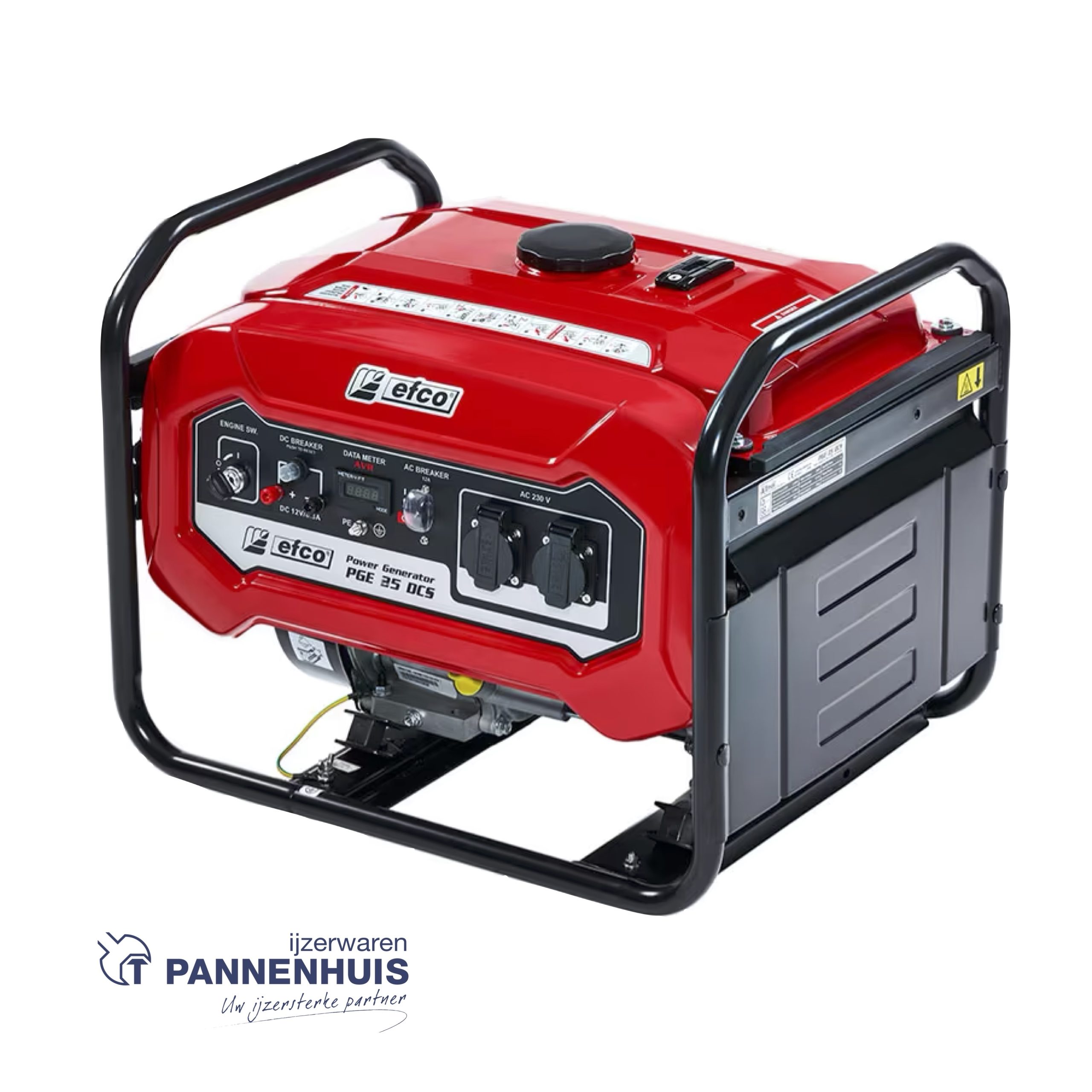 Efco PGE 35 DCS stroomgroep AVR-2x 220V, 1x 12V-2,8 kW / 3,1 kW - Afbeelding 3