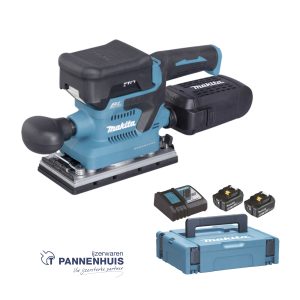 Makita DBO380RTJ Afwerkschuurmachine LXT® (2xBL1850 + Lader)