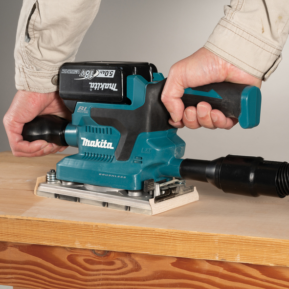 Makita DBO380RTJ Afwerkschuurmachine LXT® (2xBL1850 + Lader) - Afbeelding 5