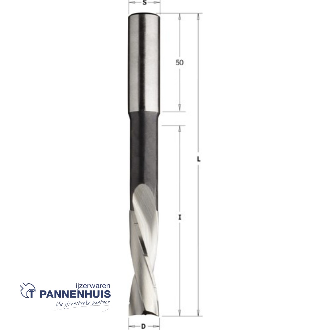 langgatboor gespiraliseerd 12mm schacht 13/50mm links