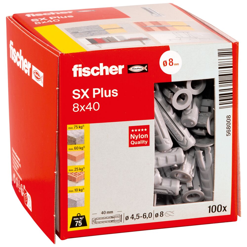 fischer plug SX Plus 8 x 40 (100st) - Afbeelding 2
