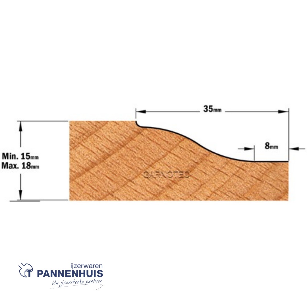 CMT Horizontale bossingfrees, HW D=82,5 x 15mm L=63,8 S=12 Z2 - Afbeelding 3