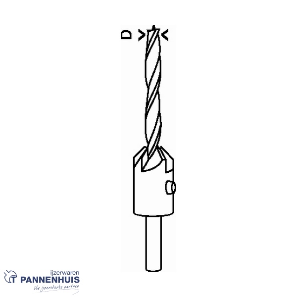 Bosch Houtspiraalboor + Verzinkboor 4x40x70 - Afbeelding 3