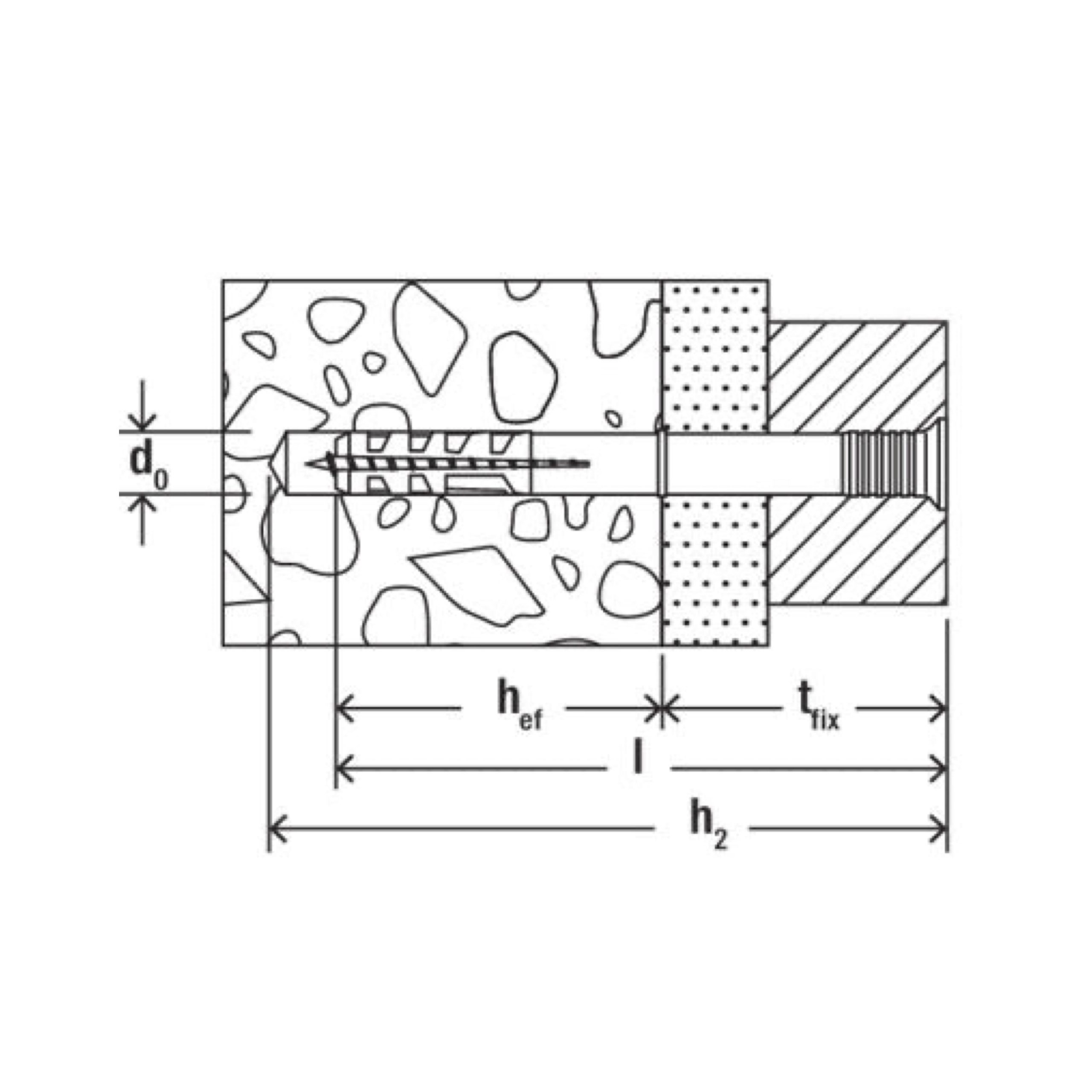 fischer Nagelplug N 8 x 100/60 S met verzonken kop (100st) - Afbeelding 4