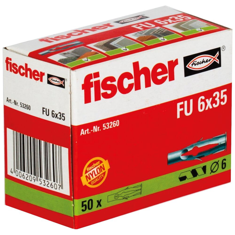 fischer Universeelplug FU 6 x 35 (50st) - Afbeelding 2
