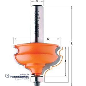 CMT Universele frees met geleidelager HW D=47,5 x 28,5mm L=77 S=12 Z2