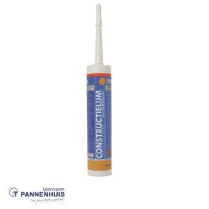 Ivana constructielijm tix transparant D4 in koker (rood)