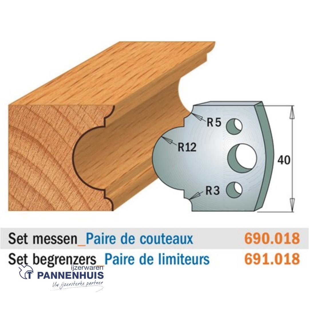 CMT Profielmessen I=40x4mm 2 stuks nr.018