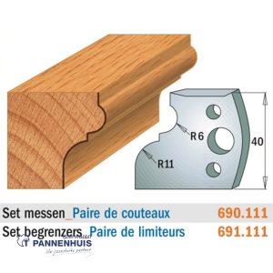 CMT Profielmessen I=40x4mm 2 stuks nr.111