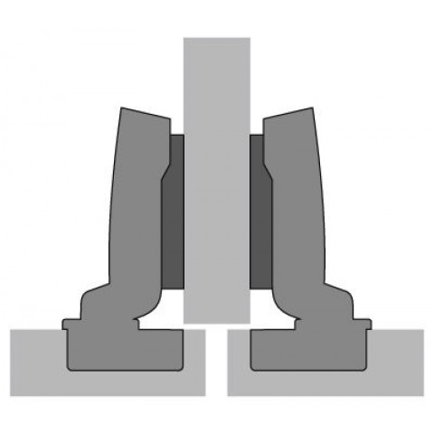 Hettich Sensys 8645i TH 52, Bocht 9.5 mm half opliggend 110° - Afbeelding 3