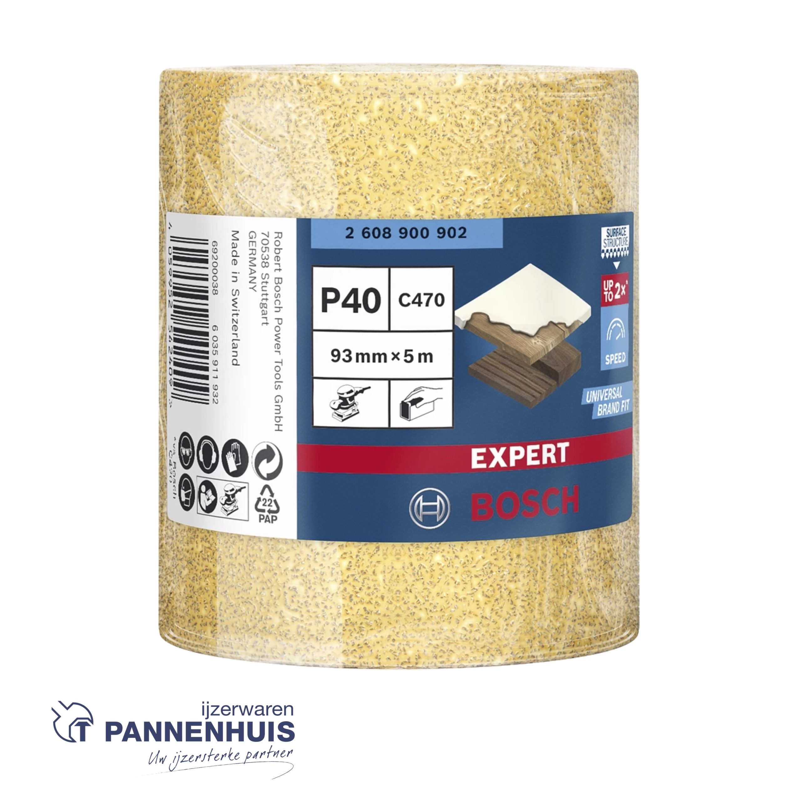 Bosch Schuurrol C470 93, x 5 m, K 40 - Afbeelding 2