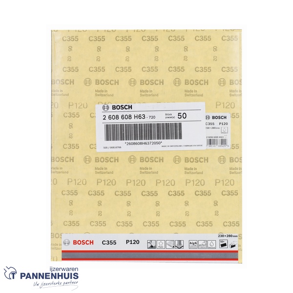 Bosch Schuurvel C355 230x280 mm P120 Coatings en Composites - Afbeelding 2