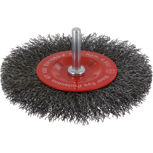 Ivana stiftborstel gegolfd staaldraad met schacht 6mm 100x0.30mmx12mm