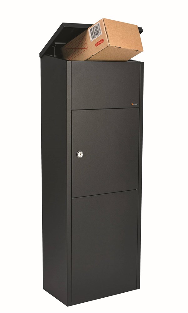 Ivana pakketbrievenbus staal zwart ral 9005