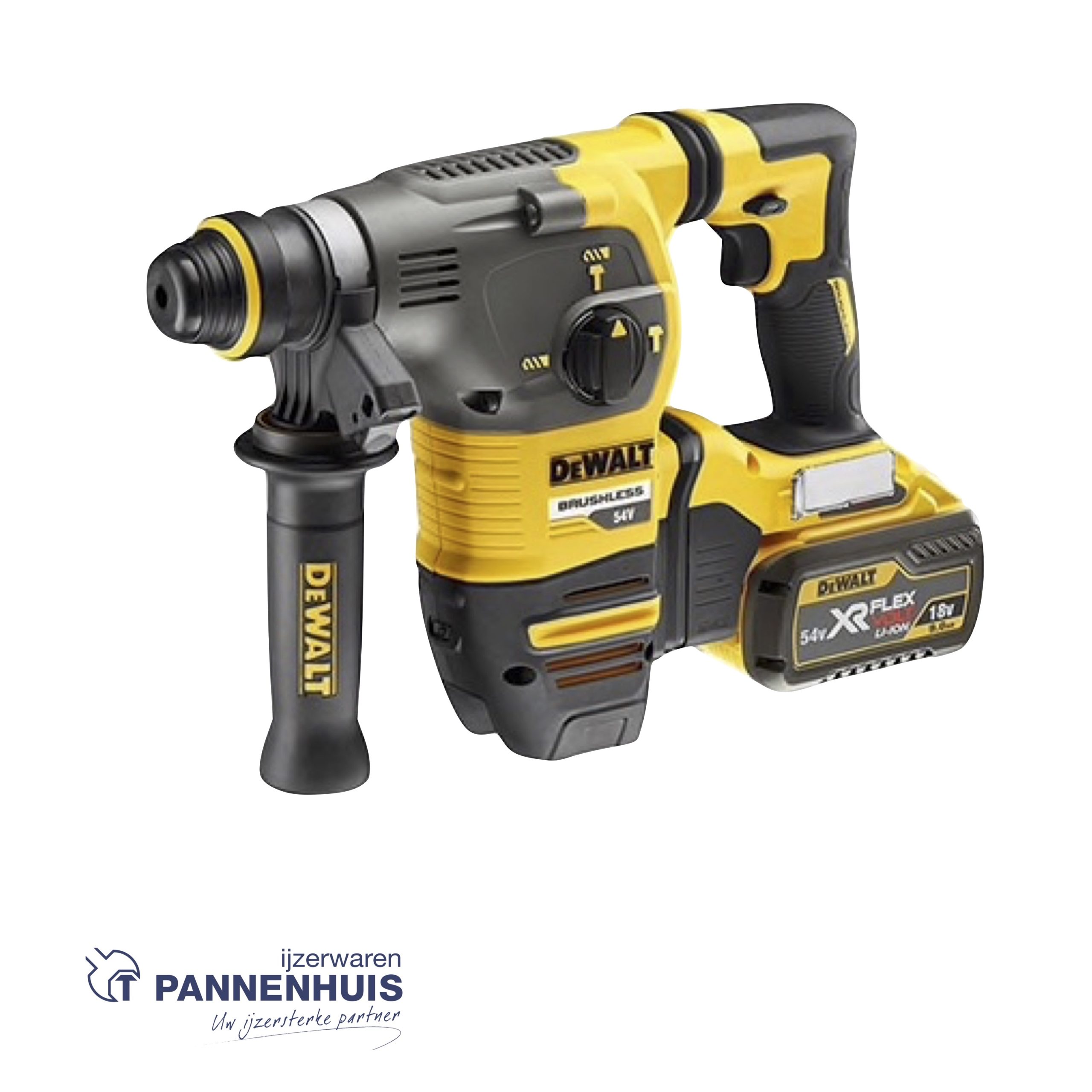 Dewalt DCH333X2 54V XR FLEXVOLT SDS+ Combihamer 3,5J met 2x 9,0Ah accu's en snellader