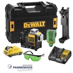 Dewalt DCE089D1G 12V XR 3×360° laser, 1x 2.0Ah – Groen