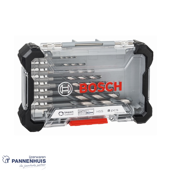Bosch 8-delige set boor Impact Control HSS 2, 3, 4, 5, 6, 7, 8, 10 mm - Afbeelding 2