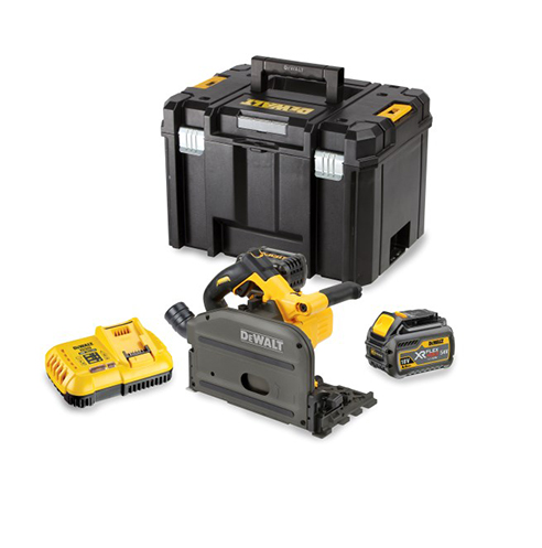 Dewalt DCS520T2R 54V XR FLEXVOLT Invalzaag 165mm met geleiderail