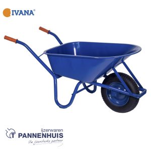 Ivana Kruiwagen staal 85L. Ronde buis 4 ply metalen velg