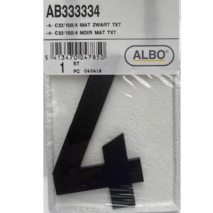 eSafe -4- cijfer mat zwart E32/100/1,5