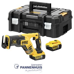 Dewalt DCS367P2 18V XR Brushless Reciprozaag met 2x 5.0Ah accu in koffer