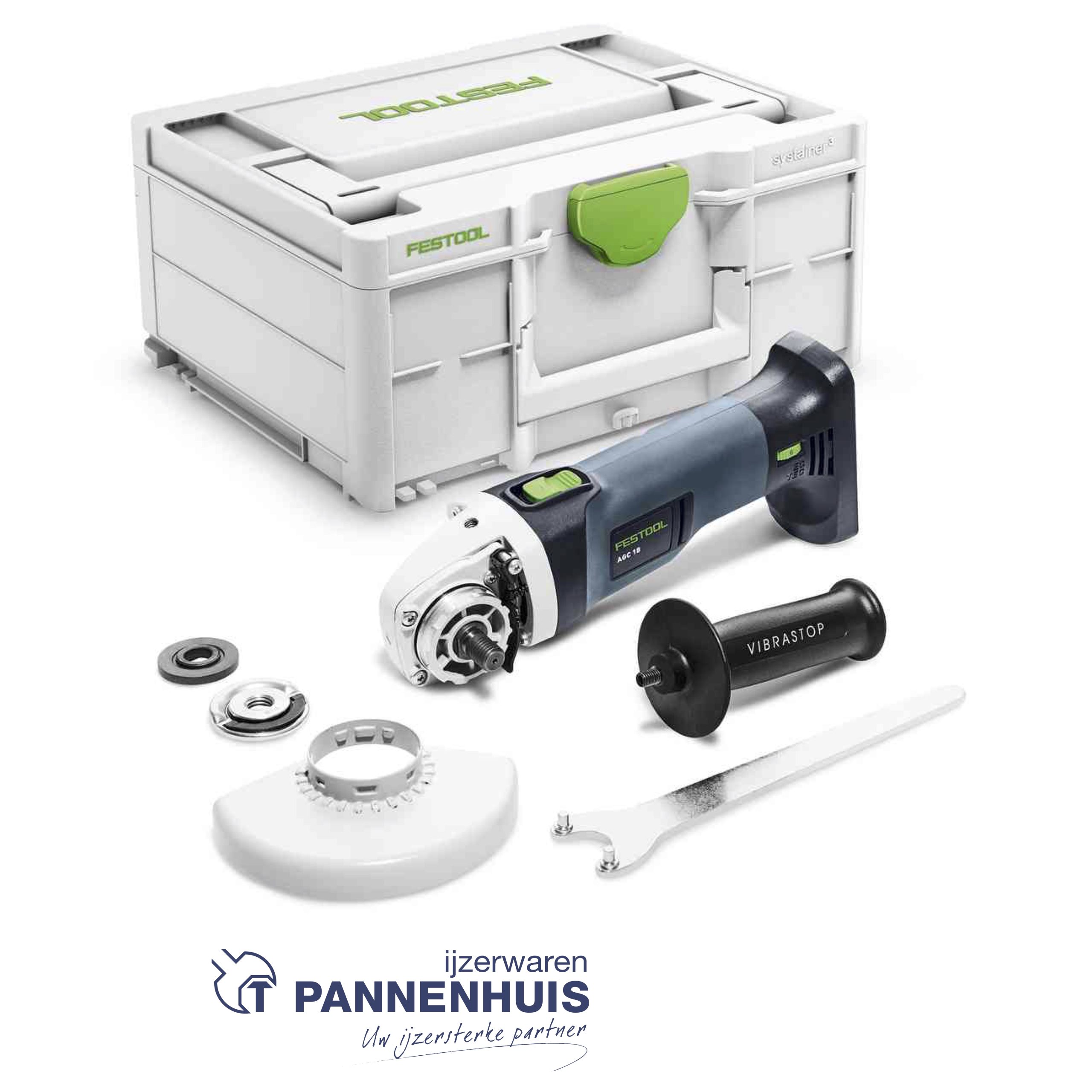 Festool Haakse accu-slijper AGC 18-125 EB-Basic
Festool Haakse accu-slijper AGC 18-125 Li EB-Basic