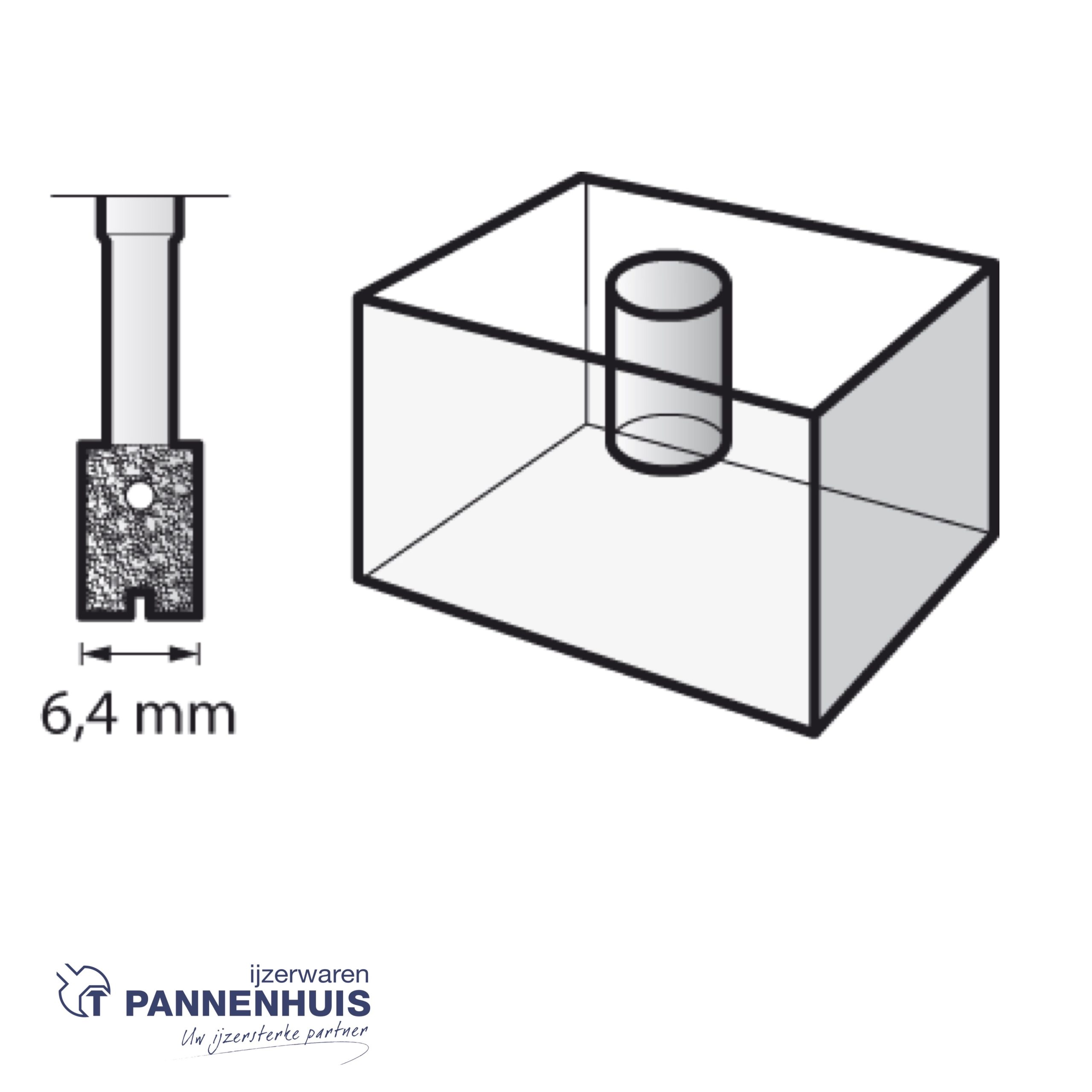 Dremel 663JB, Glasboor 6,4 mm - Afbeelding 3