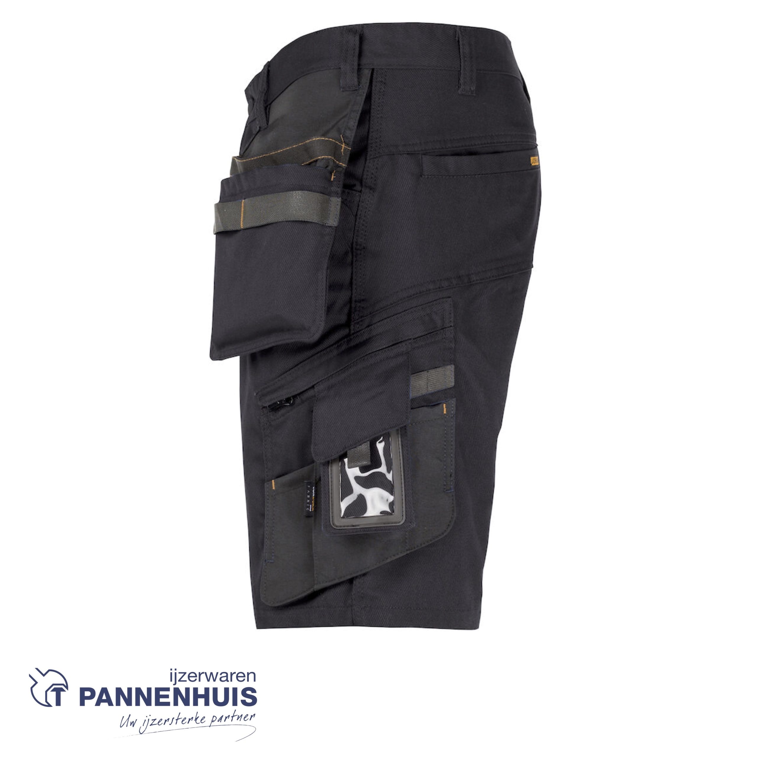 Jobman 2168 Craftsman shorts stretch C52 zwart/zwart - Afbeelding 3