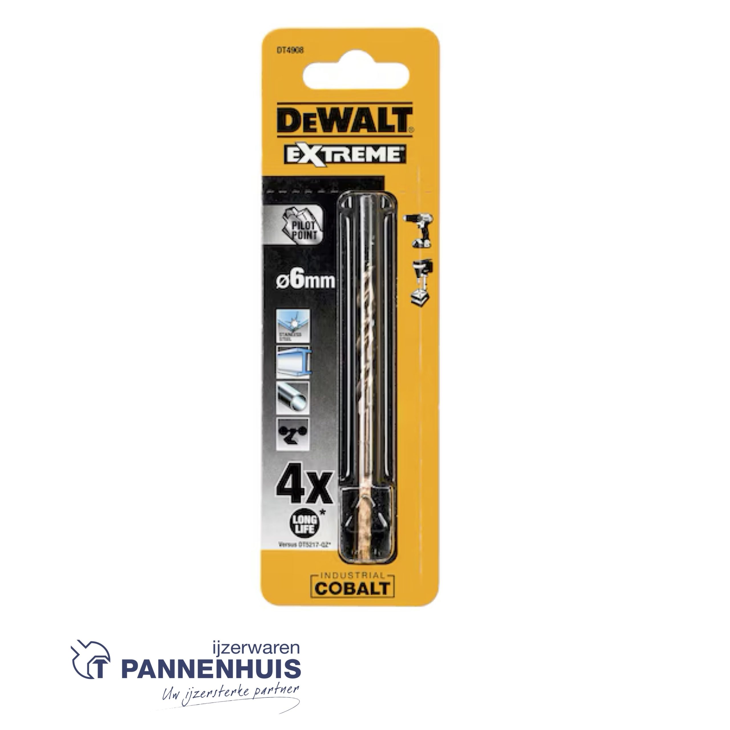Dewalt Cobaltboor industrial 6,0mm DT4908 - Afbeelding 2
