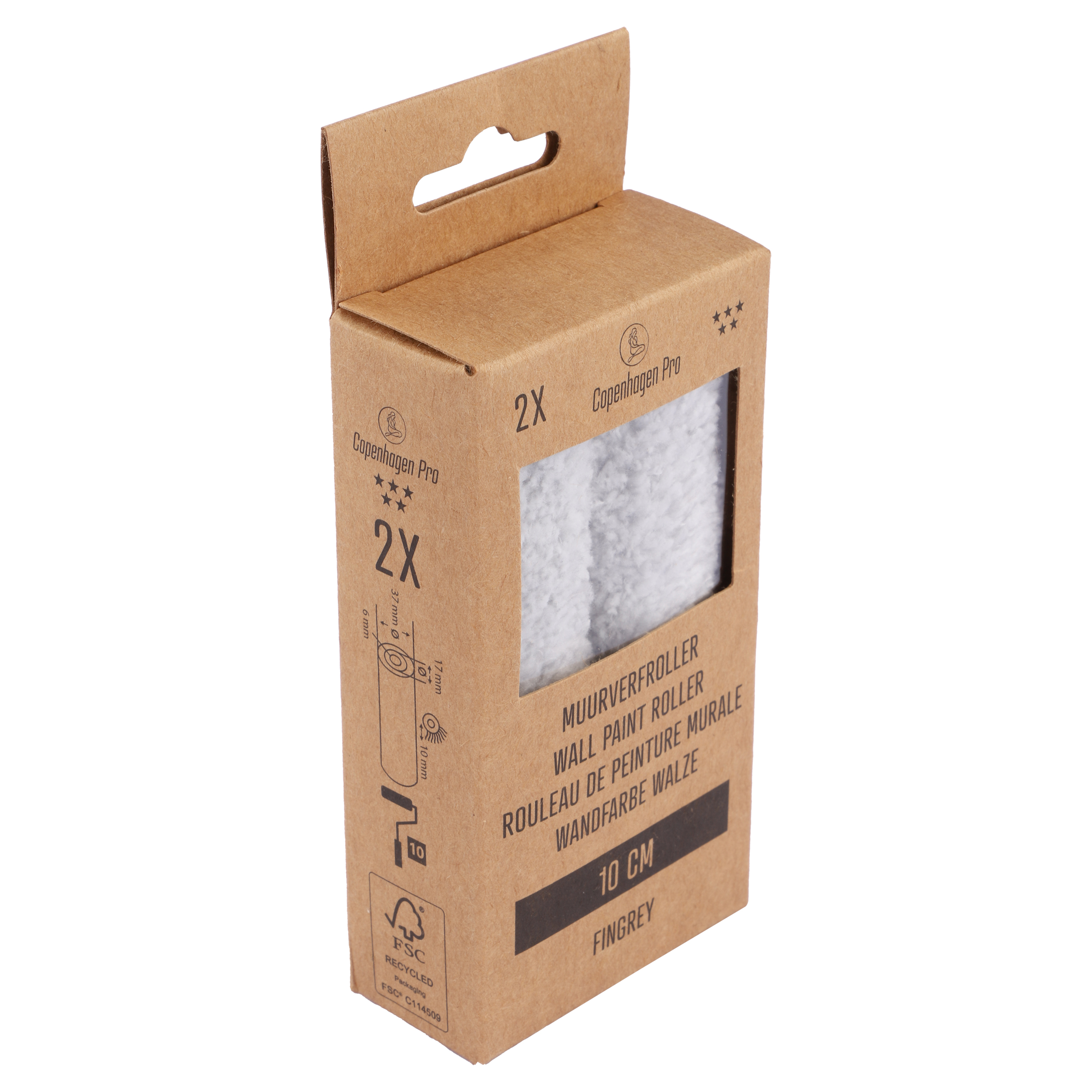 Copenhagen Pro muurverfroller fingrey - 10 mm poolhoogte - 10 cm (2 stuks) - Afbeelding 3