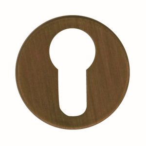 Sleutelplaatje Cilinder rond klikrozas 45MM BRONS