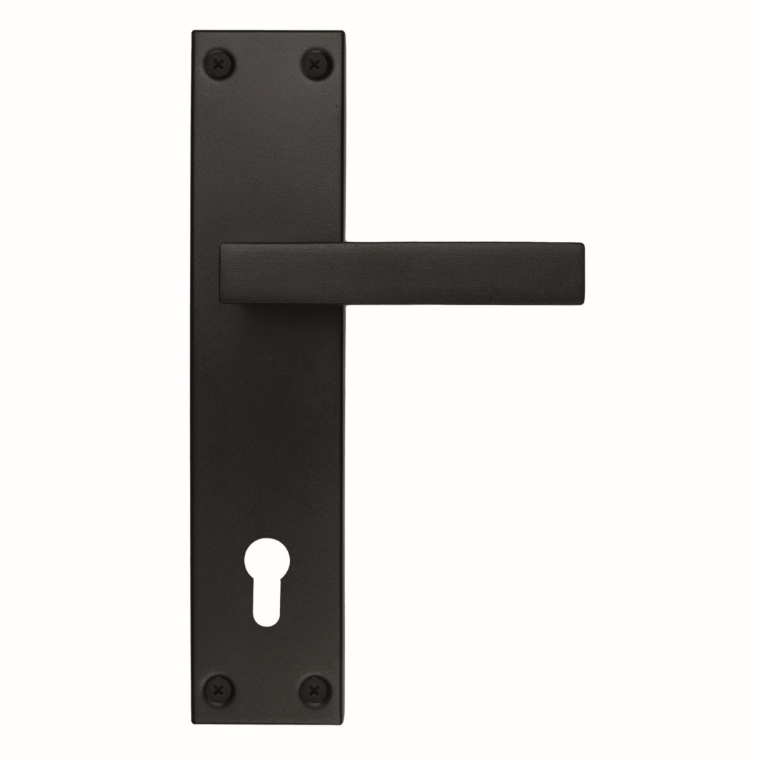 Deurkruk Pro COSMIC Zwart structuur UV PLAAT+CYL 92MM