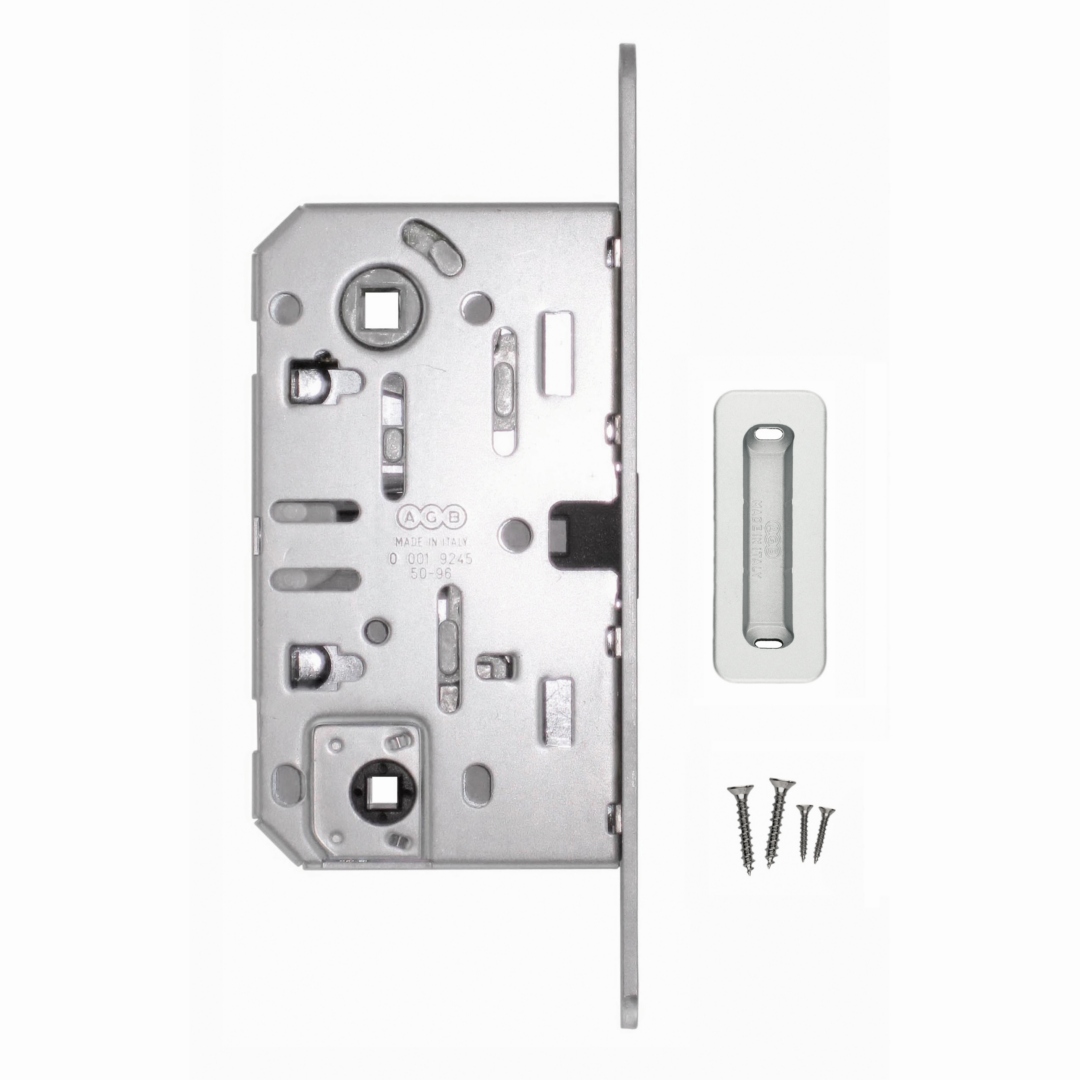 AGB Magneetslot WC 50 / 96 18MM inox look + regelbare tegenplaat