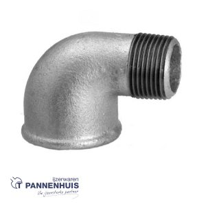 Elleboog verzinkt M/V 90° 1/4″