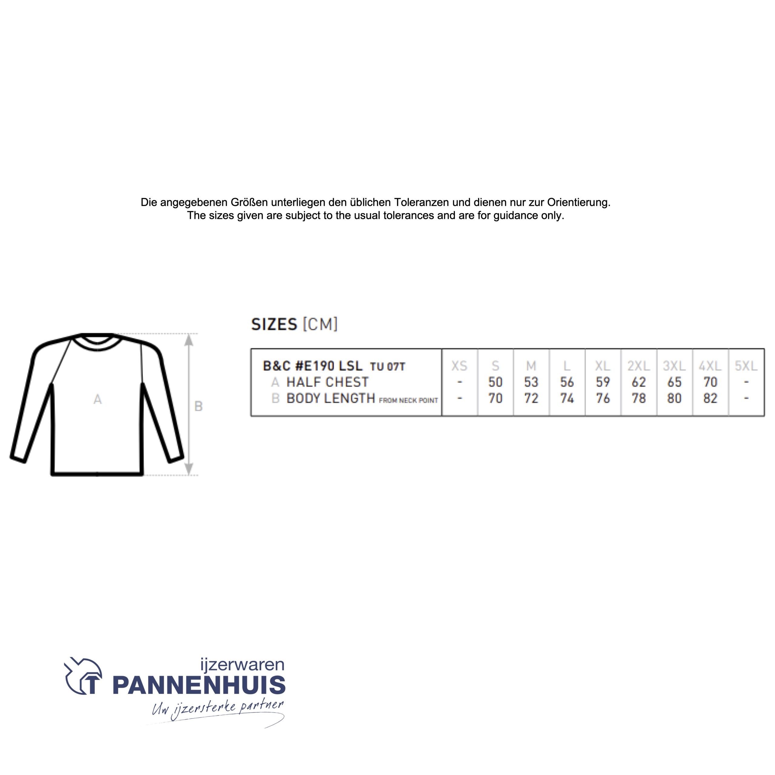 Men´s T-Shirt E190 Long Sleeve Royal Blue - Afbeelding 2