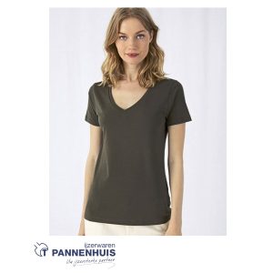 t-shirt zwart v-hals dames Zwart