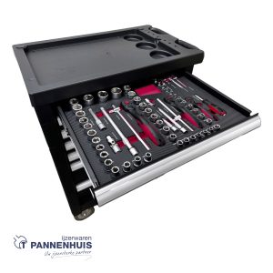 E-Tools Gevulde Gereedschapswagen 154-Delig 4 laden gevuld