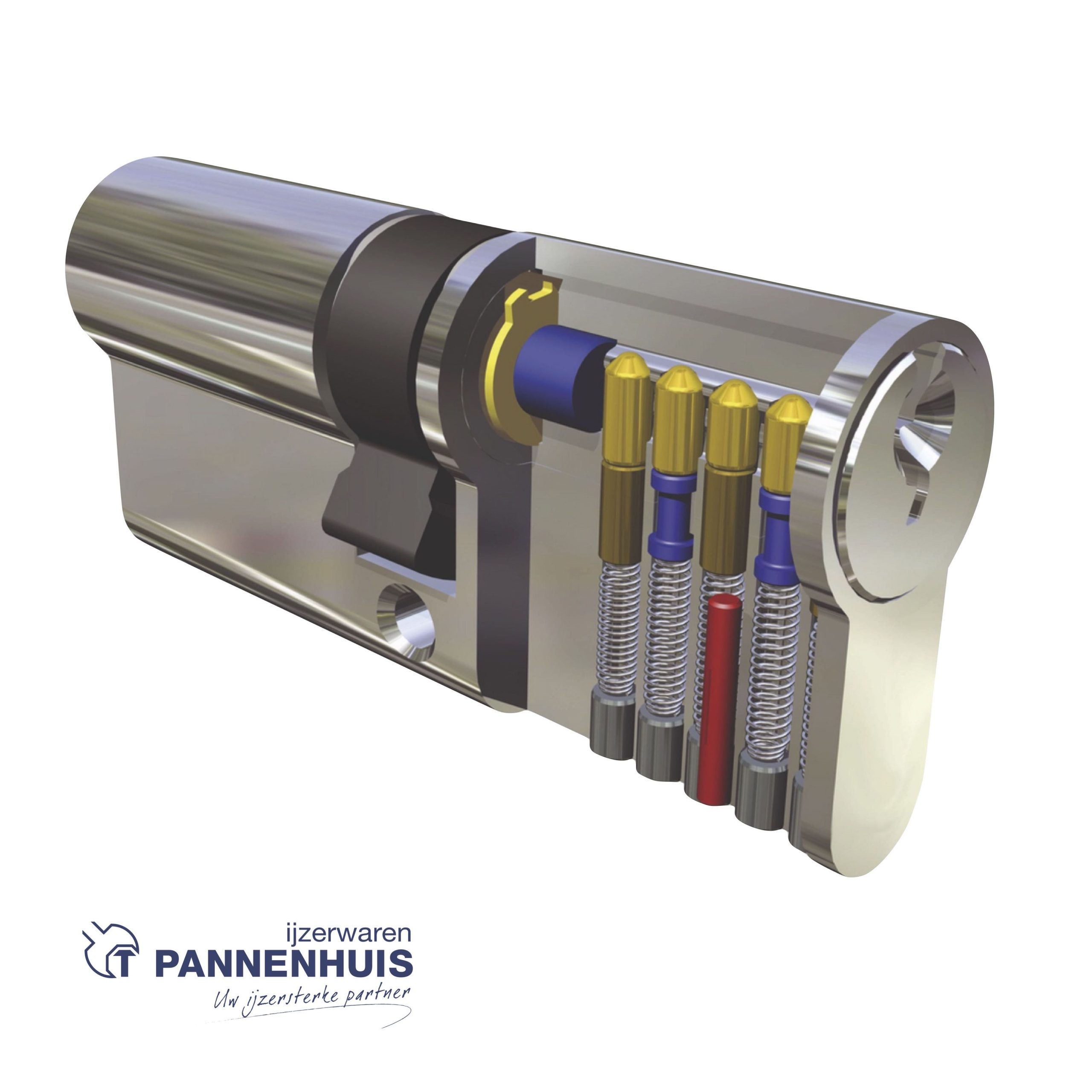 DOM K1 standaard cilinder gevarenfunctie Compact - Afbeelding 4