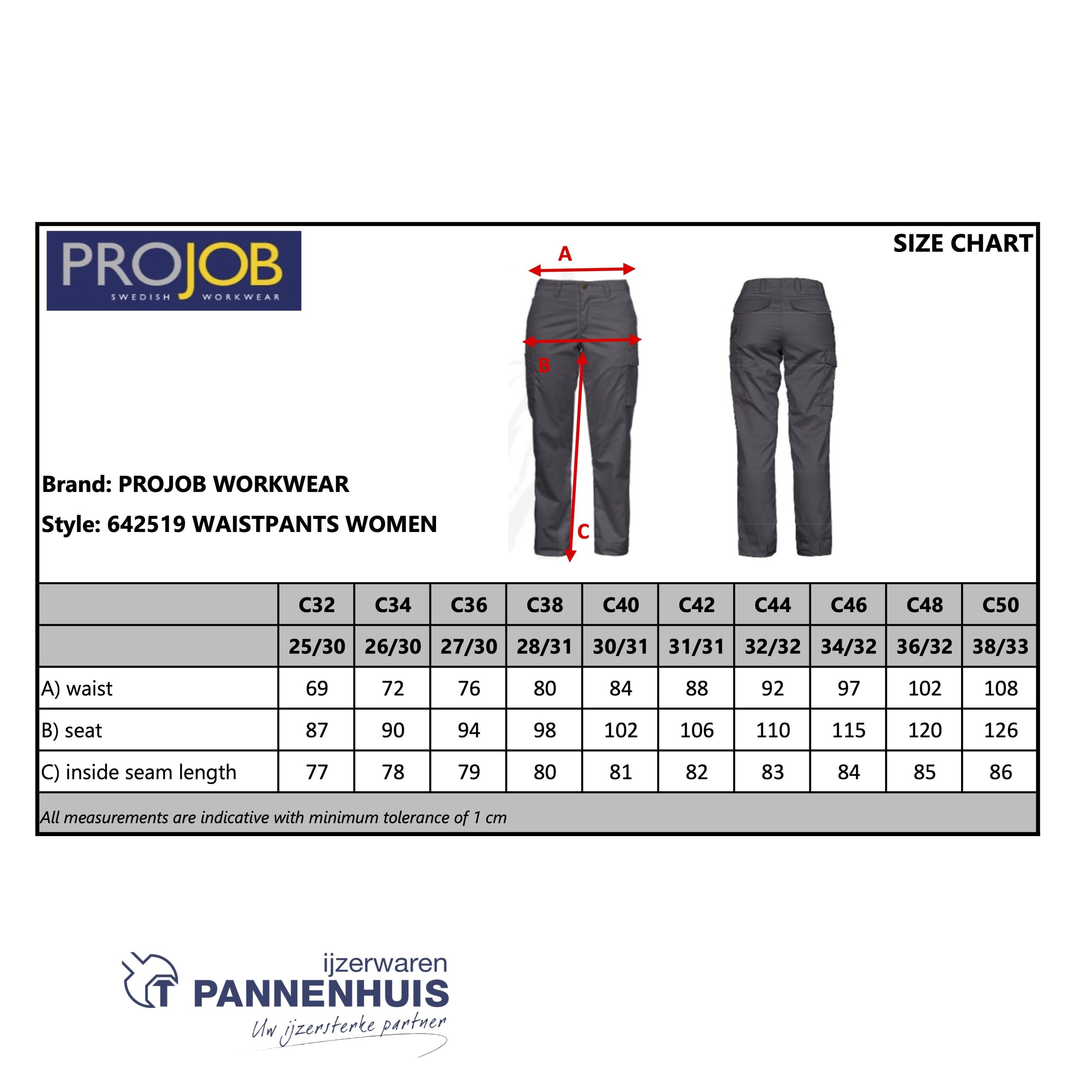 Projob 2519 Damesbroek zonder kniezakken - Afbeelding 5