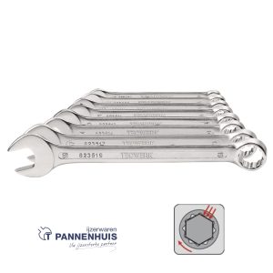 Promat Ring-steeksleutelset 8-delig sleutelwijdte 8-19 mm