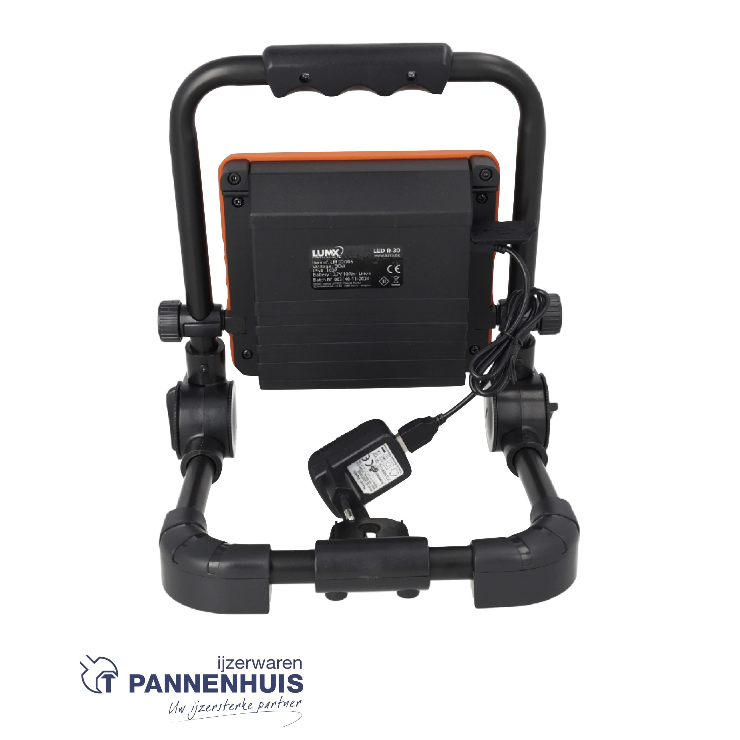 Lumx LED R-30 werflamp / 30W, oplaadbaar, magnetische voet - Afbeelding 3