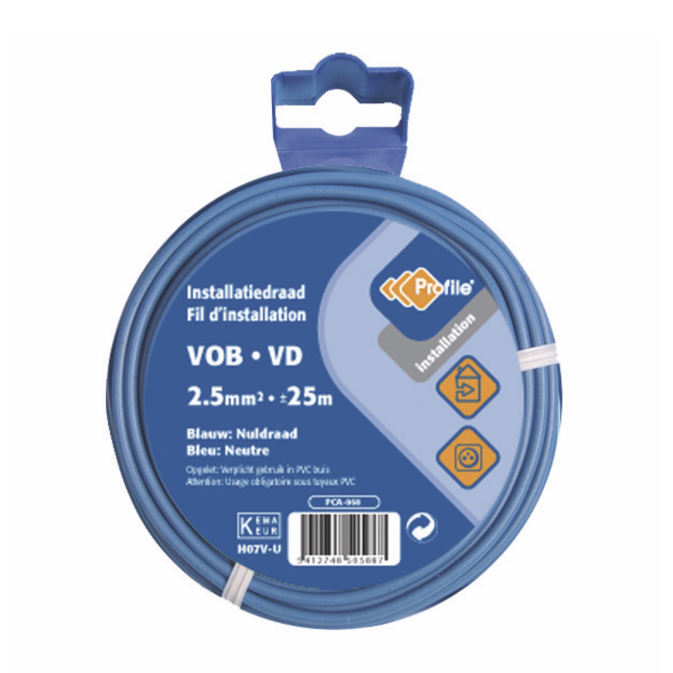 draad vob 2.5mm² 25m blauw