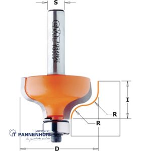 CMT Profielfrees met kogellager, HW D=38,1 x 18mm R=6,4 L=60 S=8 Z2