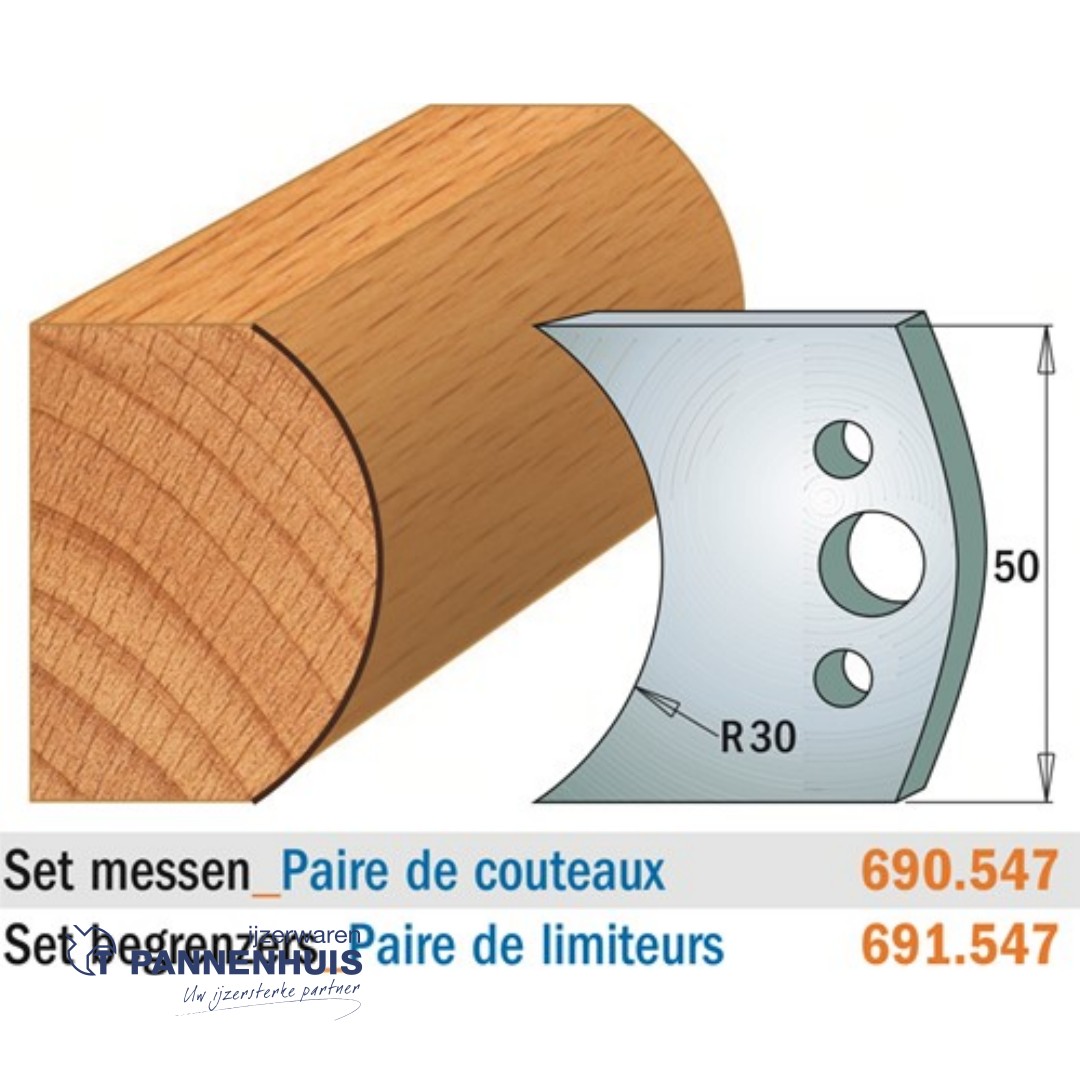 CMT Profielmessen I=50x4mm 2 stuks nr.547