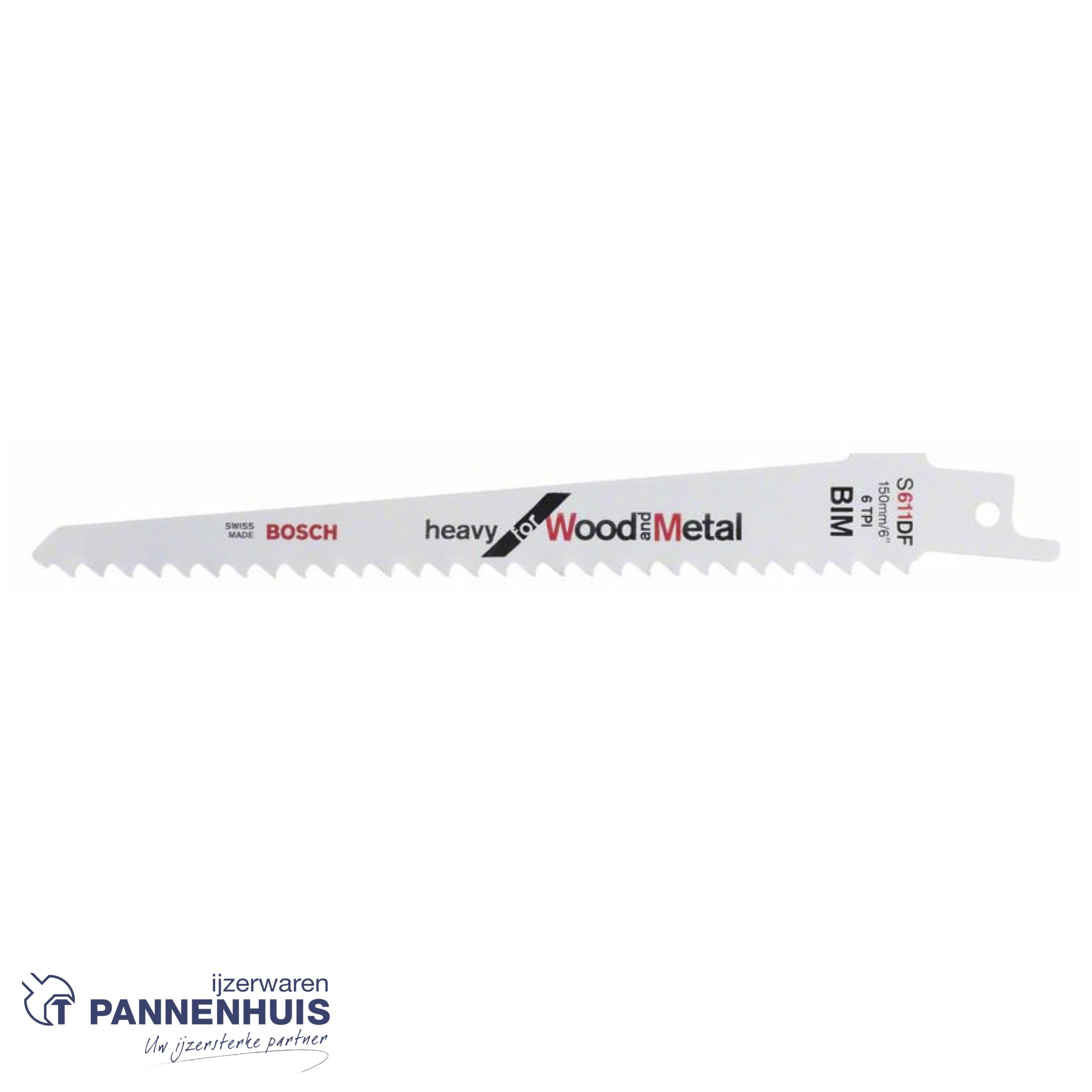 Bosch Reciprozaagblad Window Demolition S611DF zaagblad, 1,25 x 19 x 150 mm, 5-delig